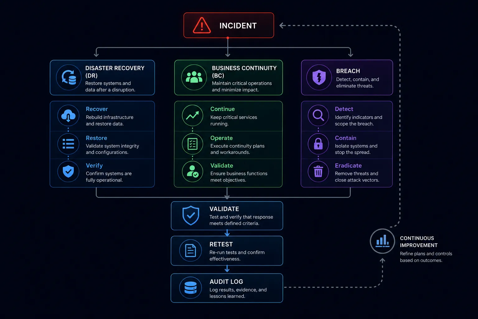 Incident response flowchart design